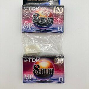 TDK 120 8mm MP Premium Camcorder Video Tape Cassette P6-120MP New Sealed 2 Pack